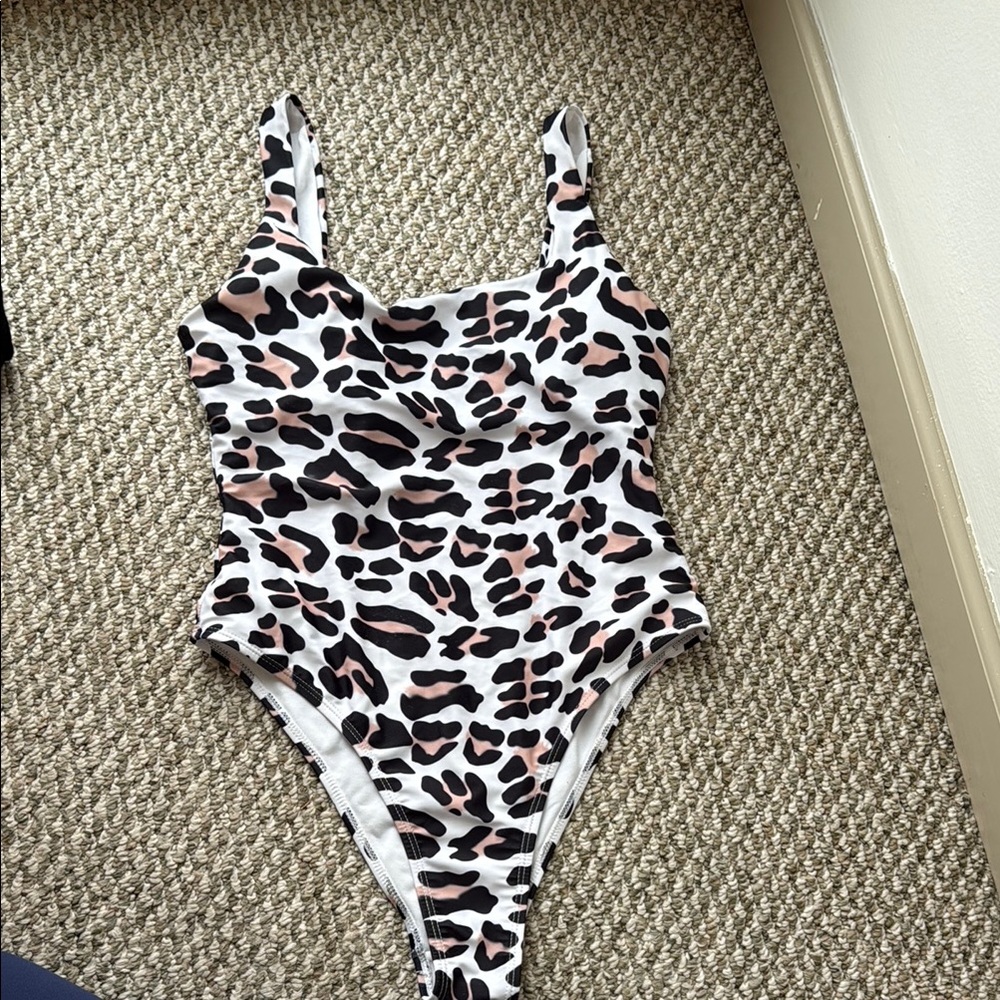 Leopard Print One-Piece Swimsuit